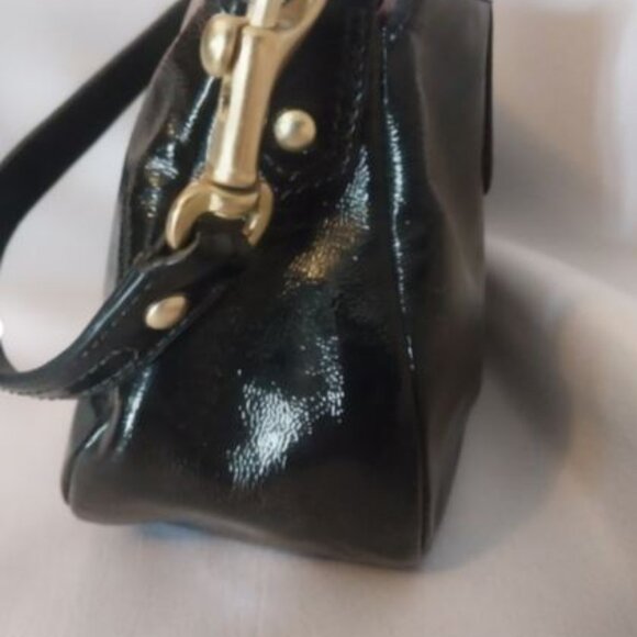 COACH Vintage Black Patent Leather Handbag RARE EXC - Picture 4 of 5